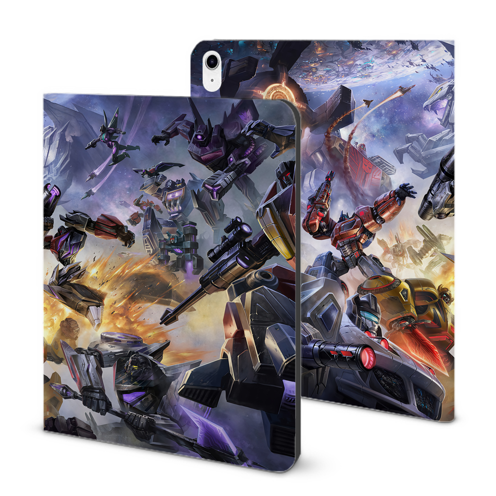 （画像用） Transformers トランスフォーマー IPad ケース ブック型 PUレザー TPU 耐衝撃 軽量 薄型 ペン収納なし 全面保護 IPad 各モデル対応